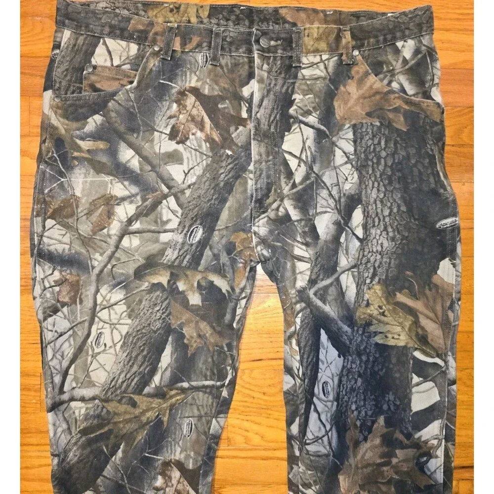 Wrangler Camo Camouflage Jeans Pants Size 44x30 AP Real Tree